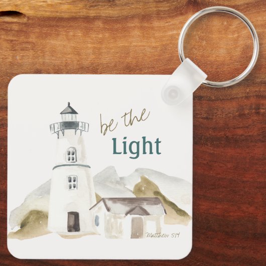 励ましの信仰引用文「光になる」灯台 キーホルダー (裏面)