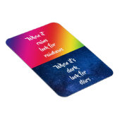 励ましの引用文、虹と星を探す マグネット (右側)