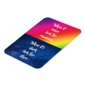 励ましの引用文、虹と星を探す マグネット (左側)