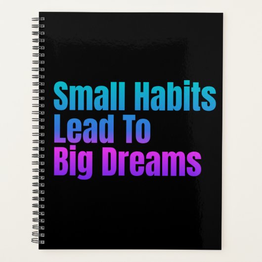 励ましの文字の小さな習慣が大きな夢につながる プランナー手帳 (正面)