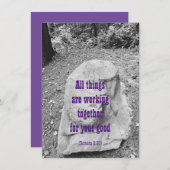 励ましの聖句 フラット グリーティング カード (正面/裏面)