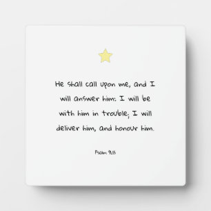 励ましの聖書引用文賛美の信仰 フォトプラーク