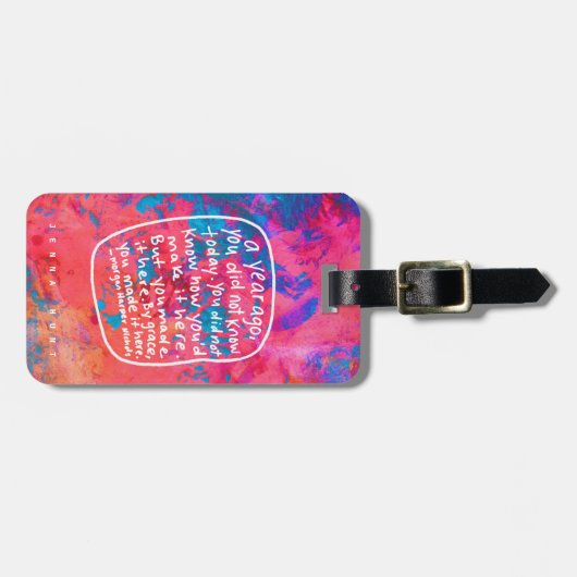 励ましの荷物タグ – 抽象芸術アート ラゲッジタグ (正面横)