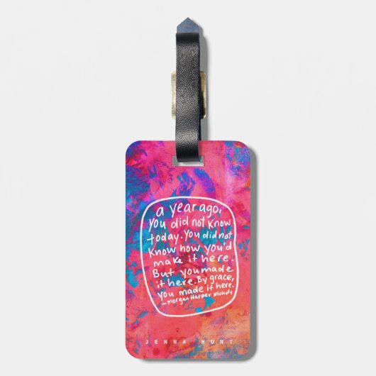励ましの荷物タグ – 抽象芸術アート ラゲッジタグ (裏面縦)