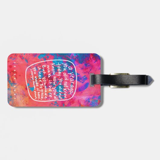励ましの荷物タグ – 抽象芸術アート ラゲッジタグ (裏面横)