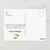 励ましの言葉をありがとう 葉 ポストカード (裏面)