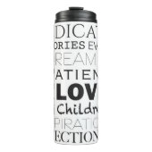 励ましの言葉コラージュ タンブラー (正面)