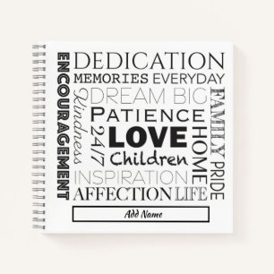 励ましの言葉コラージュ ノートブック