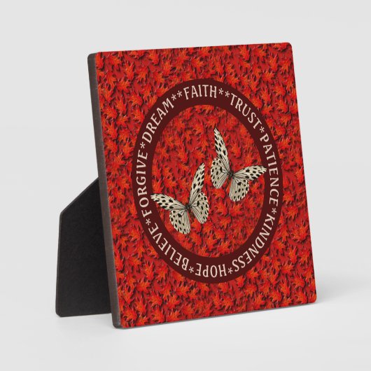 励ましの言葉紅葉 感動的 フォトプラーク (正面)