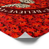 励ましの言葉紅葉 感動的 ポスター (角)