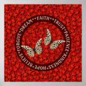 励ましの言葉紅葉 感動的 ポスター (正面)