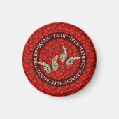 励ましの言葉紅葉 感動的 マグネット (正面)