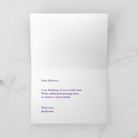 励ましの言葉、トンネルの先の光 カード (内部)