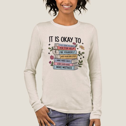 励ましの言葉 大丈夫です トライブレンドTシャツ (正面)
