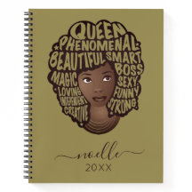 励ましの黒人女性オリーブグリーン