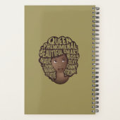 励ましの黒人女性オリーブグリーン プランナー手帳 (裏面)