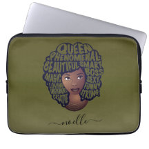 励ましの黒人女性オリーブグリーン