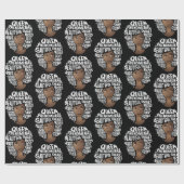 励ましの黒人女性ナチュラルヘア美しいブラック ラッピングペーパー (フラット)