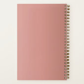 励ましの黒人女性、ナチュラルヘアパン、ピンク ノートブック (裏面)