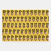 励ましの黒人女性、ナチュラルヘアパン ラッピングペーパーシート (正面)