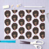 励ましの黒人女性、天然の髪 薄葉紙 (クラフト)