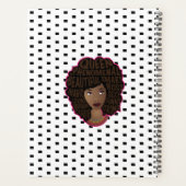 励ましの黒人女性 |白黒水玉模様 プランナー手帳 (裏面)