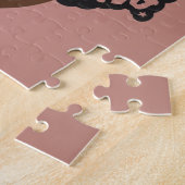 励ましの黒人女性、自然毛、赤面ピンク ジグソーパズル (側面)