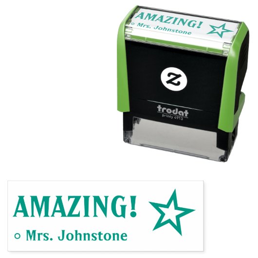 励ましの「すごい！」 グレーディング用ゴム印 セルフインキングスタンプ (インサイチュ)