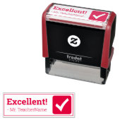 励ましの"優秀！" +カスタム先生名 セルフインキングスタンプ (インサイチュ)