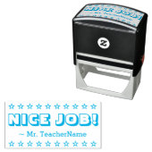 励ましの"NICE JOB!" +カスタム先生名 セルフインキングスタンプ (インサイチュ)