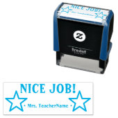 励ましの"NICE JOB!" +チューターカスタム名 セルフインキングスタンプ (インサイチュ)