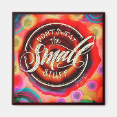 励ましは汗をかかないインスピレーションカラフル マグネット (正面)