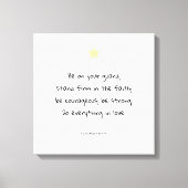 励ましやる気を起こさせるた信仰の聖句引用文 キャンバスプリント (正面)