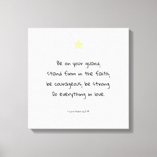 励ましやる気を起こさせるた信仰の聖句引用文 キャンバスプリント