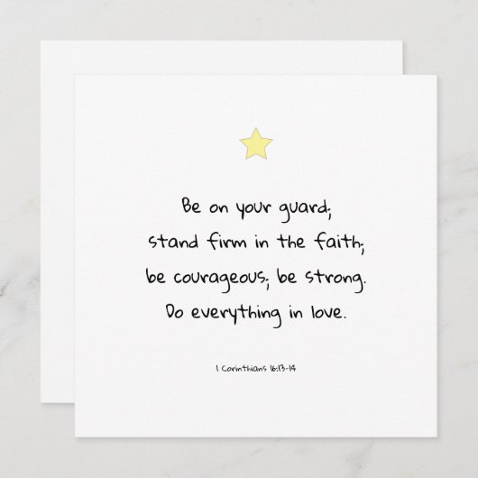 励ましやる気を起こさせるた信仰の聖句引用文 シーズンカード (正面/裏面)