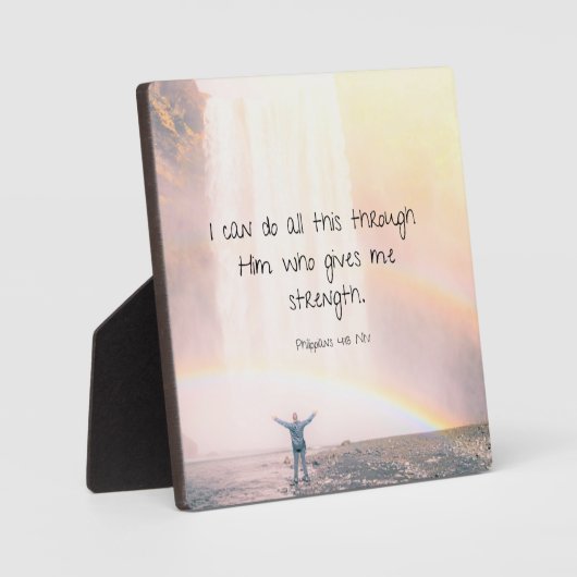 励ましバイブル聖句引用文滝 フォトプラーク (正面)