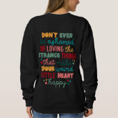 励まし前向きて恥じるな スウェットシャツ (裏面)