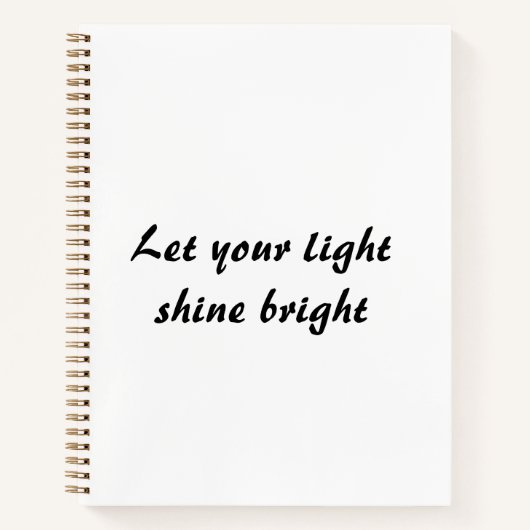 励まし感動的引用文 ノートブック (正面)