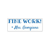 励まし素晴らしる"WORK!" +カスタム家庭教師の名前 セルフインキングスタンプ (デザイン)