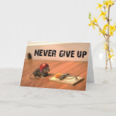 励ますことは決してカードをあきらめません カード (黄色い花)