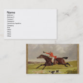 励ます猟犬1839年(パネルの油) 名刺 (正面/裏面)