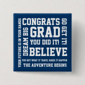 励モダンみおめでとうグラッドブルー 缶バッジ (正面)