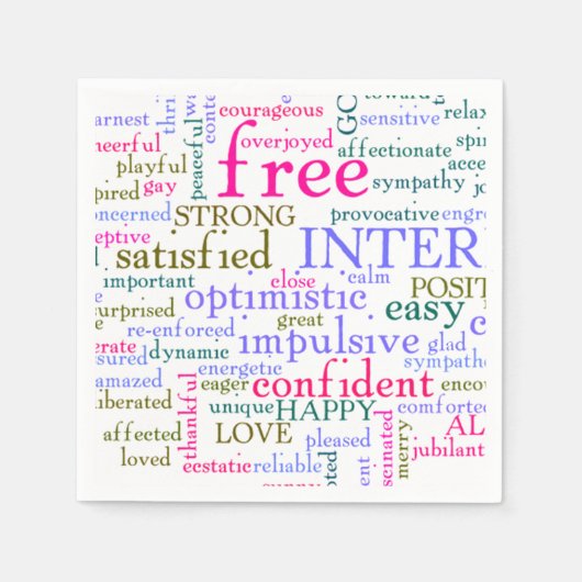 励感動的まし言葉 スタンダードカクテルナプキン (正面)