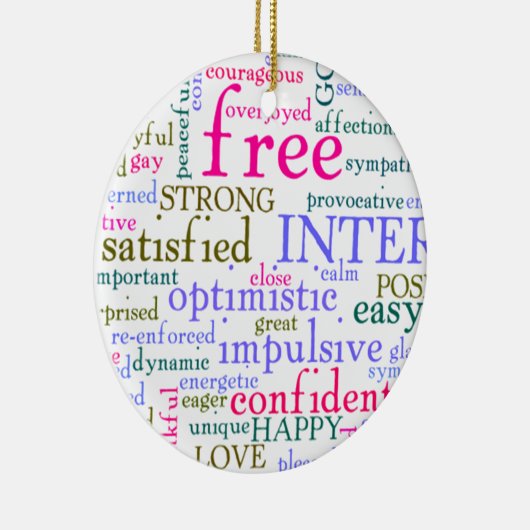 励感動的まし言葉 セラミックオーナメント (右)