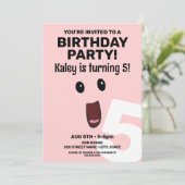 励起顔誕生日招待状 招待状 (スタンド正面)