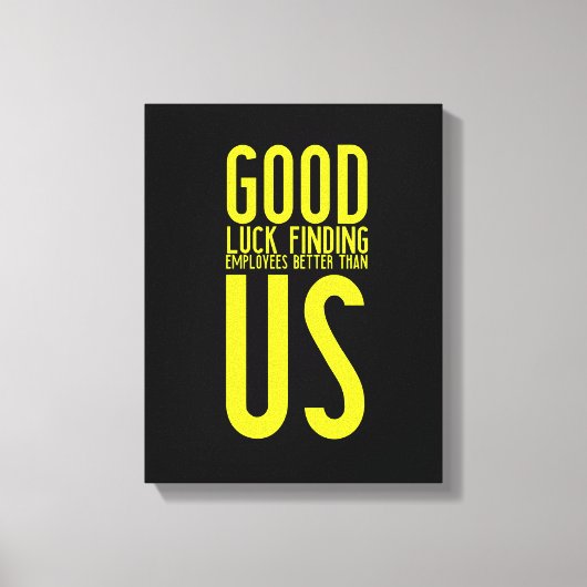 労おもしろい働者、従業員または離れfiへの贈り物 キャンバスプリント (正面)