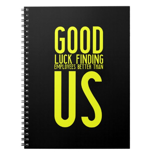 労おもしろい働者、従業員または離れfiへの贈り物 ノートブック (正面)
