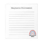 労パーソナライズされた働配信ナースレインボーナース ノートパッド (正面)