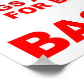 労作=ベーコンおもしろいポスター ポスター (角)