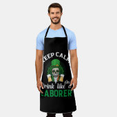 労保働者のように落ち着いて飲む エプロン (着用した状態)